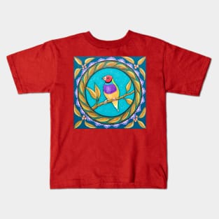 Rainbow Finch Kids T-Shirt